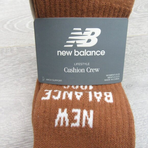 New Balance Cushion Crew Socks Mens Size 6-12.5 / Womens Size 8-13 (3-Pack) NEW - Picture 3 of 16
